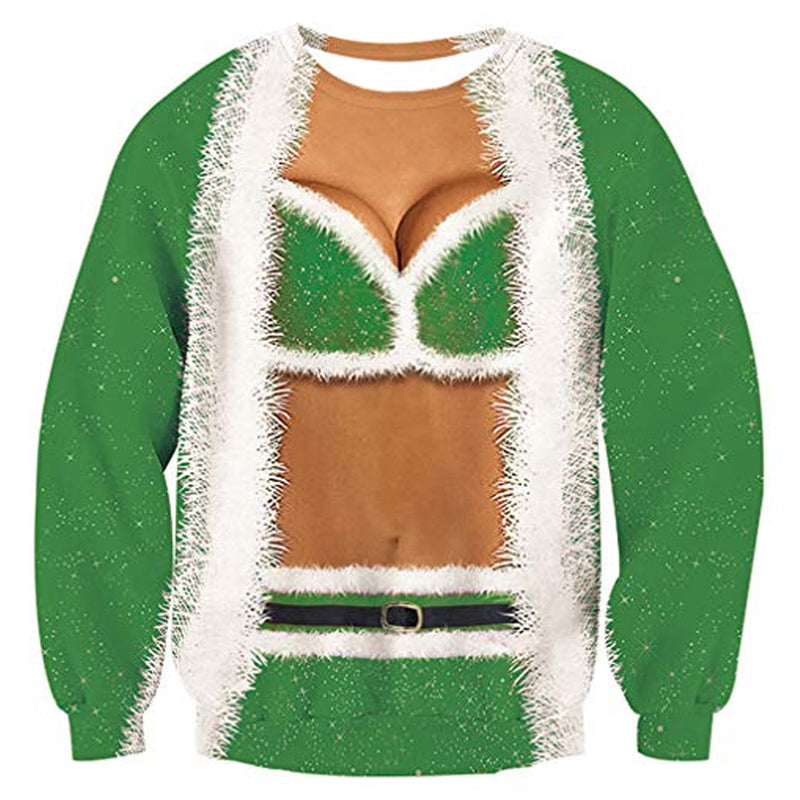 Green Big Boobs Ugly Christmas Sweater