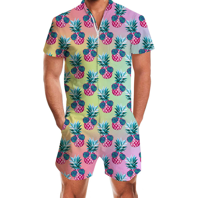 Pink Sunglasses Pineapple Male Romper