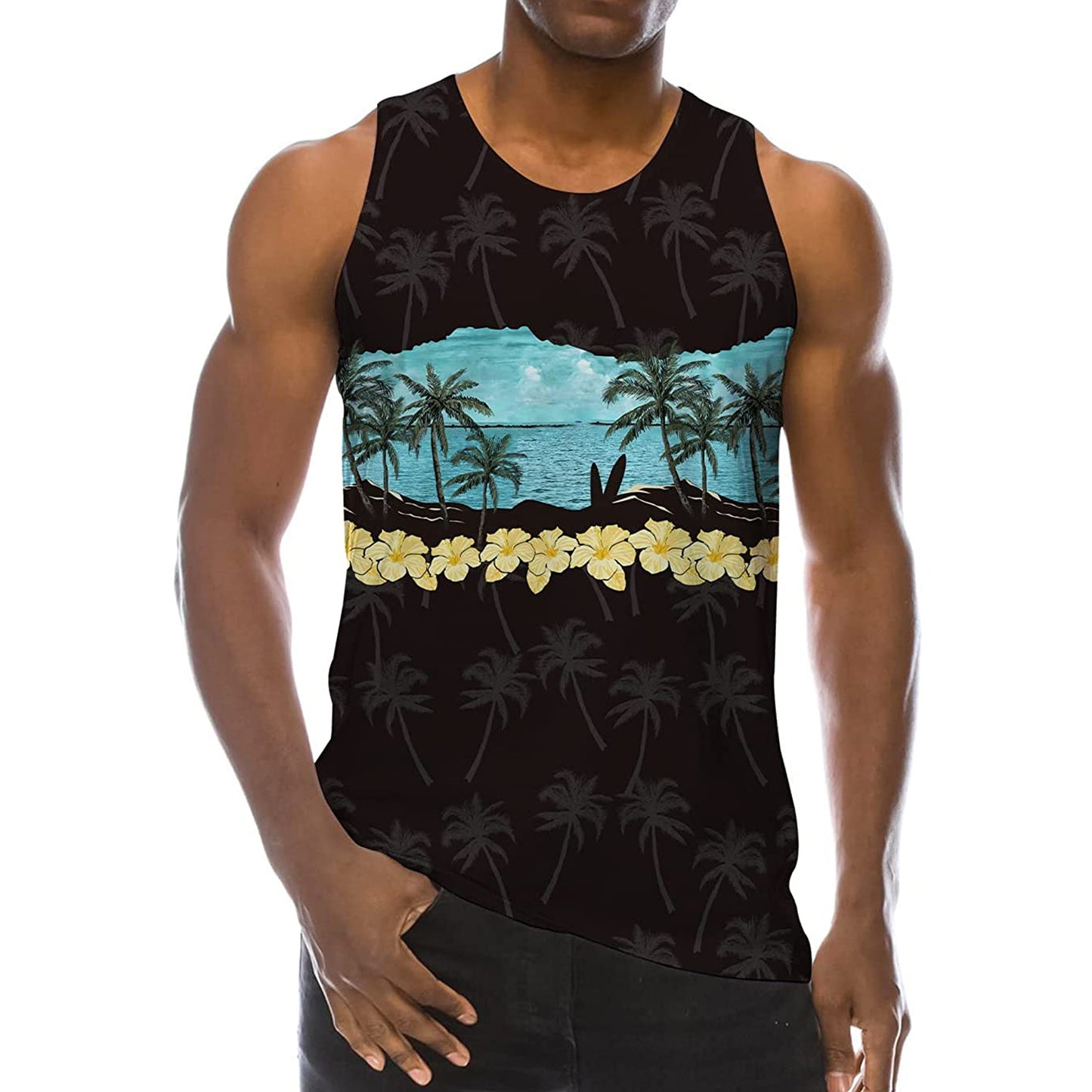 Palmboom Bloemen Grappig Tank Topje