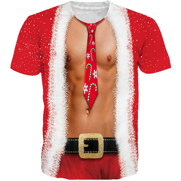Tie Muscle Christmas Funny T Shirt