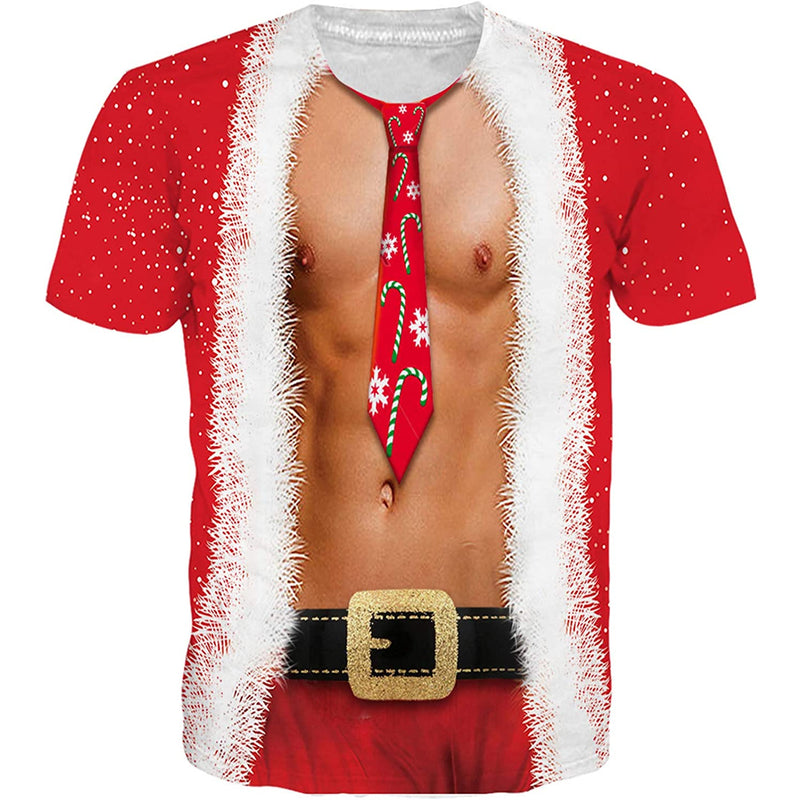 Tie Muscle Christmas Funny T Shirt