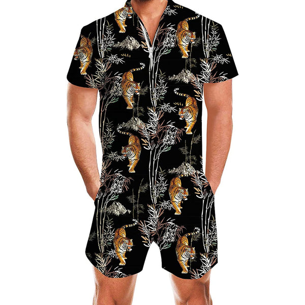 Bamboo Tiger Male Romper