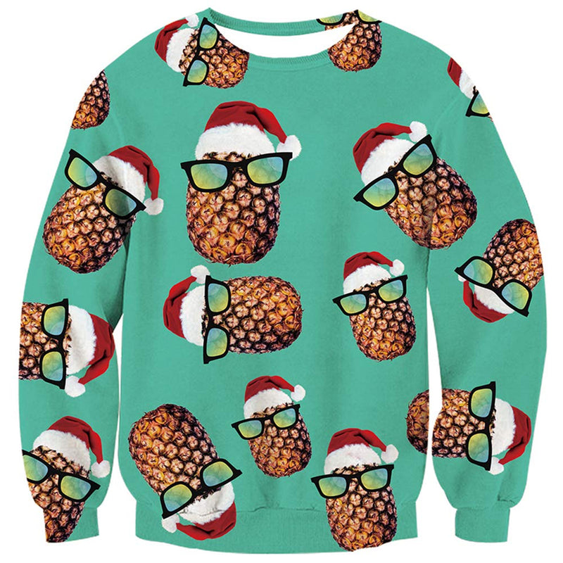 Sunglasses Pineapple Ugly Christmas Sweater