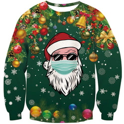 Santa Claus with a Mask Ugly Christmas Sweater