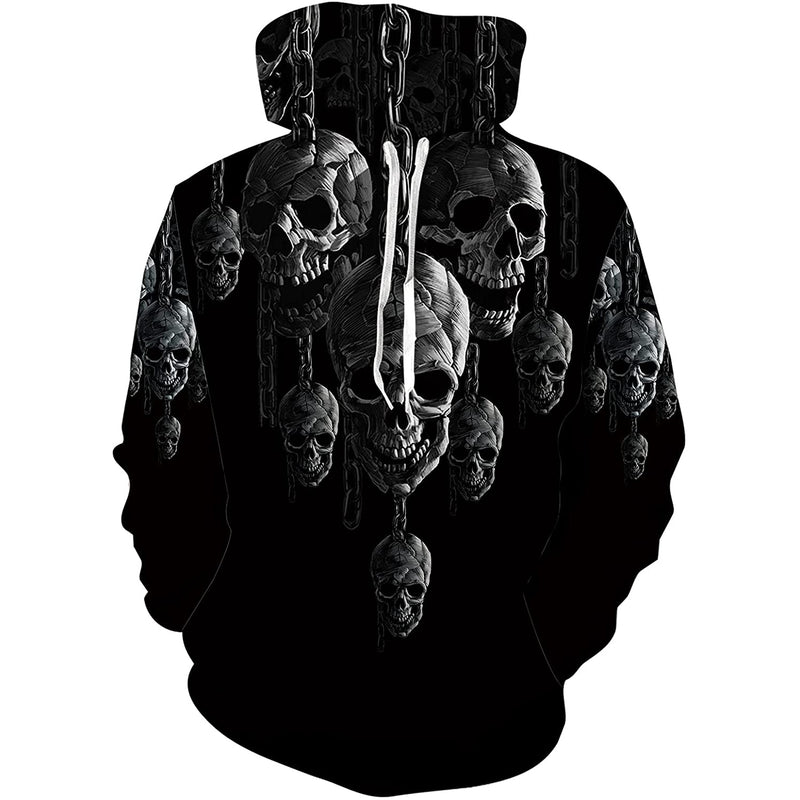 Black Chain Skull Funny Hoodie