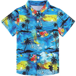 Paint Palm Tree Island Funny Toddler Hawaiian Shirt