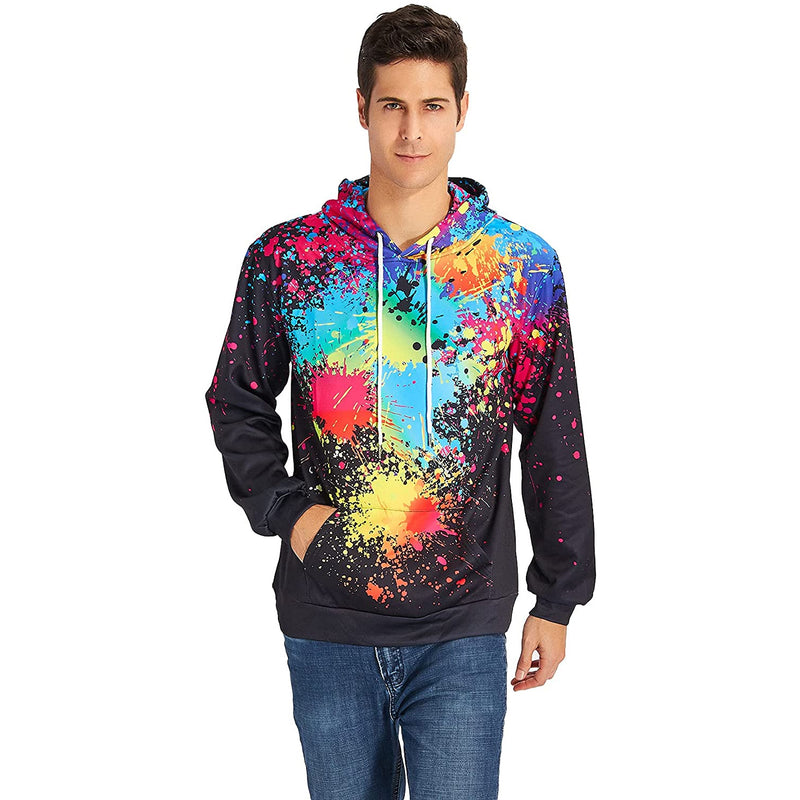 Paint Splatter Black Hoodie