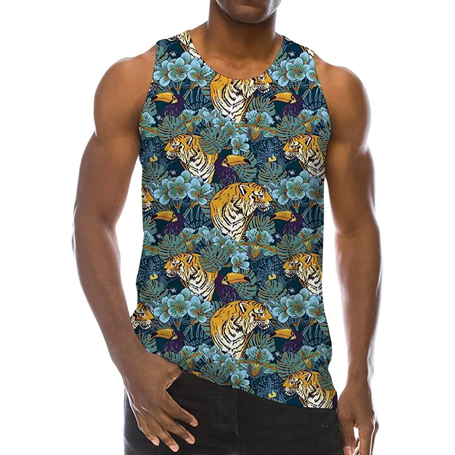Bladeren Tijger Grappig Tank Top