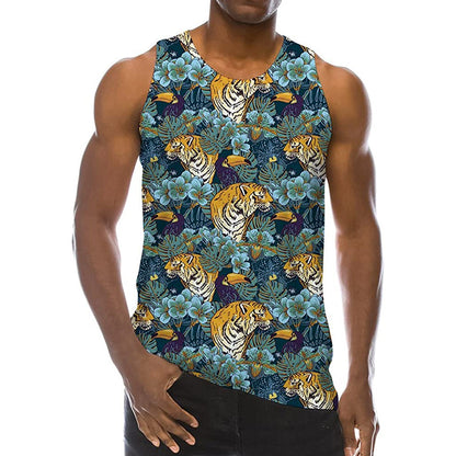 Bladeren Tijger Grappig Tank Top