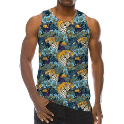 Leaves Tiger Funny Tank Top