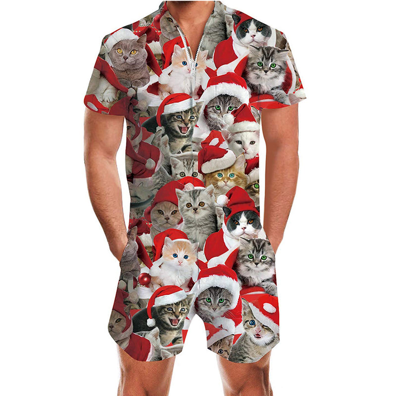 Christmas Cats Male Romper
