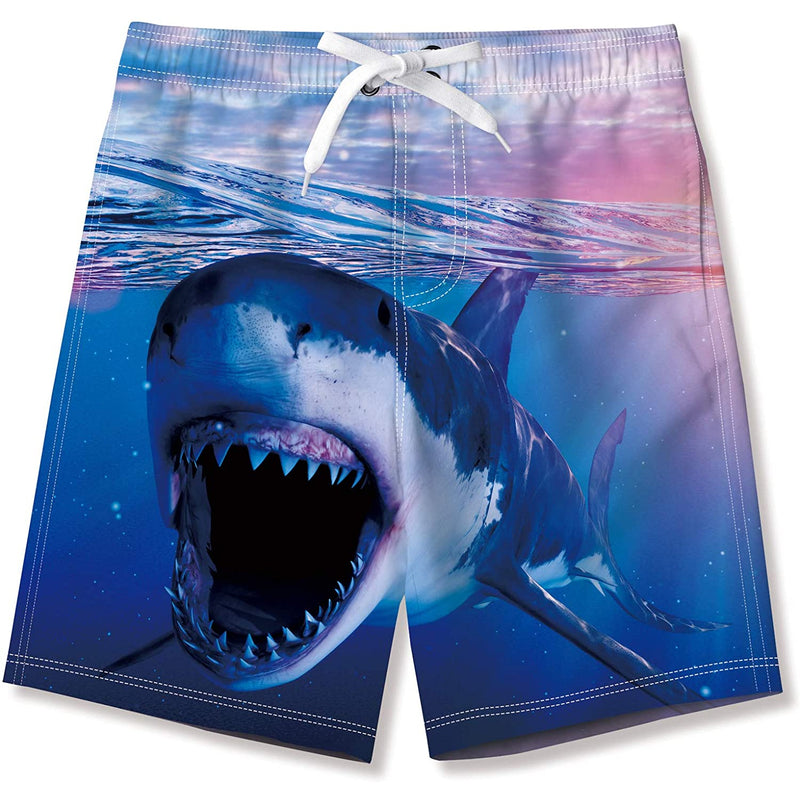 Vicious Shark Funny Boy Swim Trunk