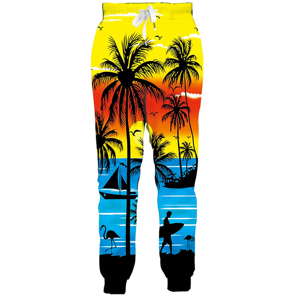 Sunshine Seascape Coconut Funny Joggers