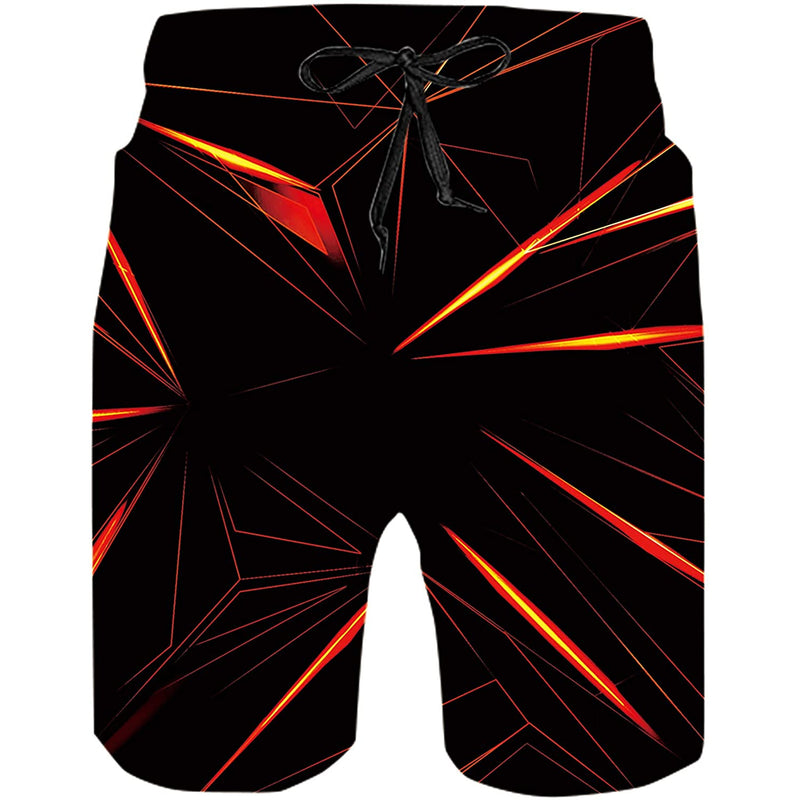 Black Red Diamond Funny Swim Trunks