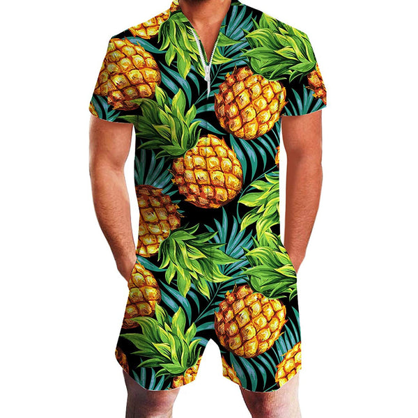 Pineapple Tropical Male Romper