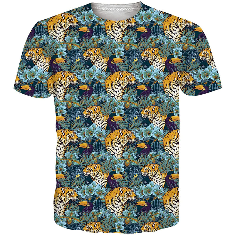 Leaf Tiger Funny T Shirt
