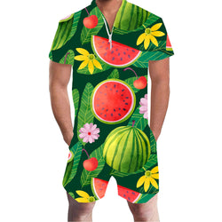 Floral Watermelon Men Romper