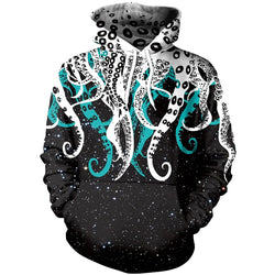 Green Space Octopus Hoodie