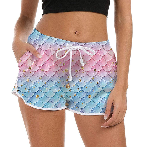 Mermaid Funny Board Shorts for Women