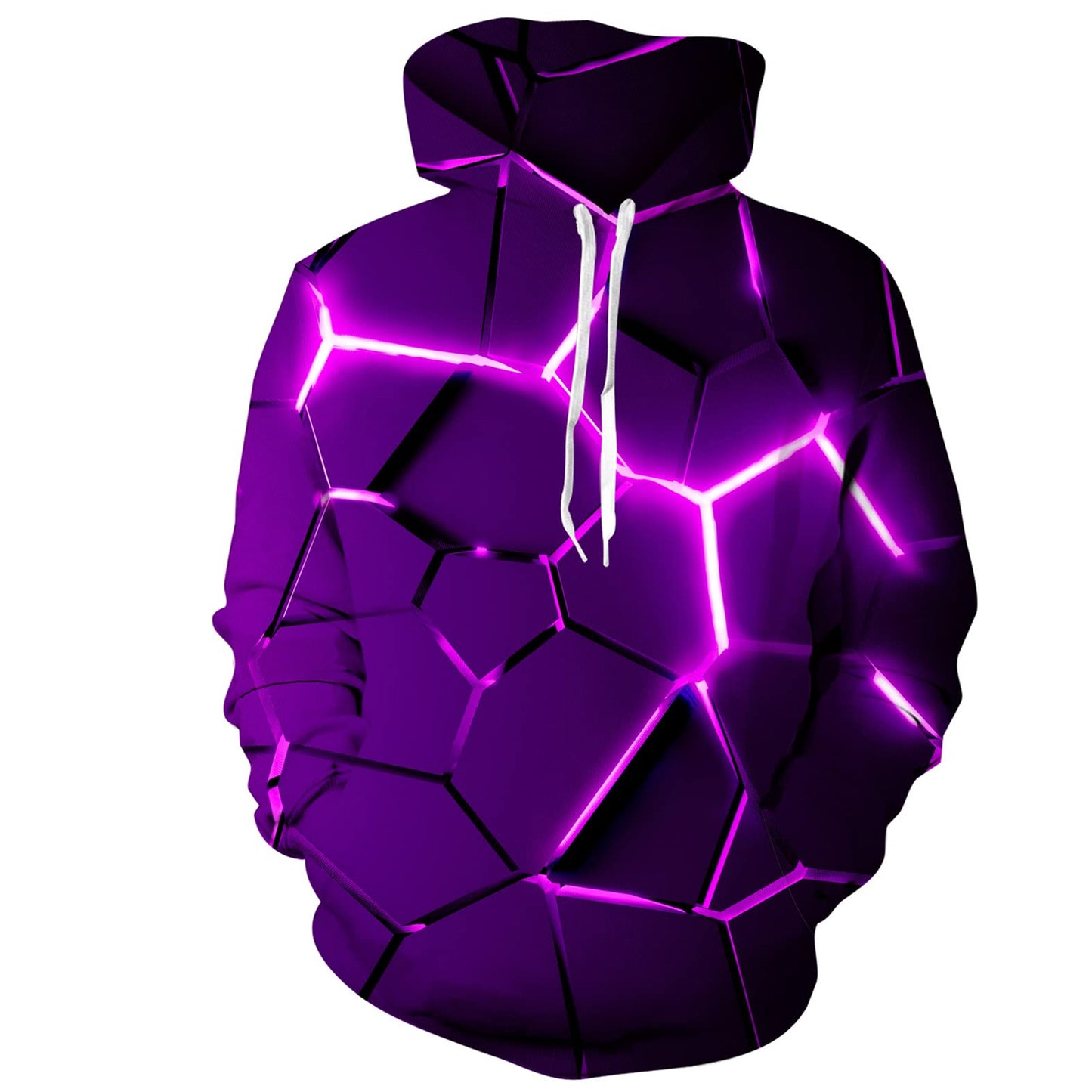 Paarse Crack Fissure Grappige Hoodie