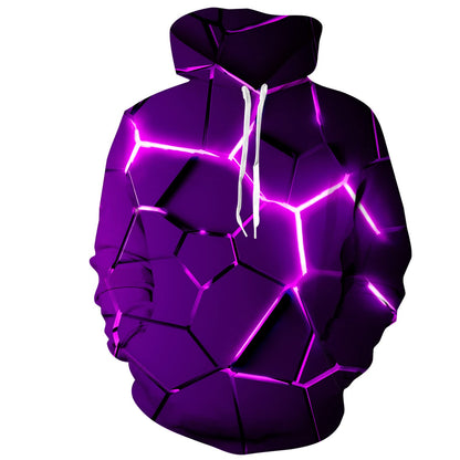 Paarse Crack Fissure Grappige Hoodie