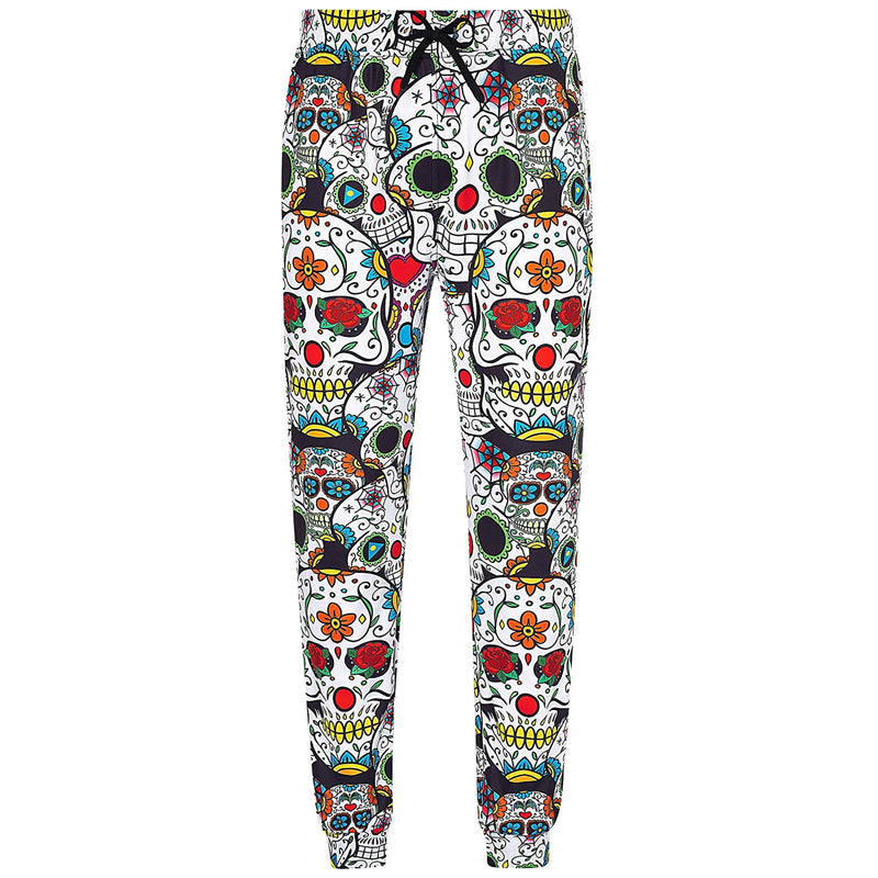 Rose Skull Funny Joggers