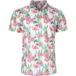 Cactus Rose Flamingo Funny Hawaiian Shirt