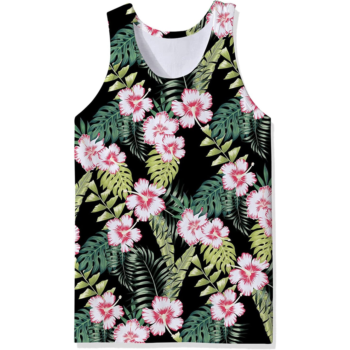 Lustiges Tank Top mit Blumen und Blättern