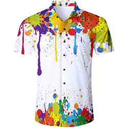 Paint Splatter Funny Hawaiian Shirt