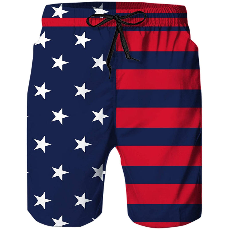 American Flag Funny Swim Trunks