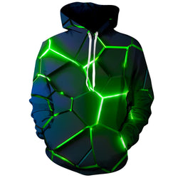 Green Crack Fissure Funny Hoodie