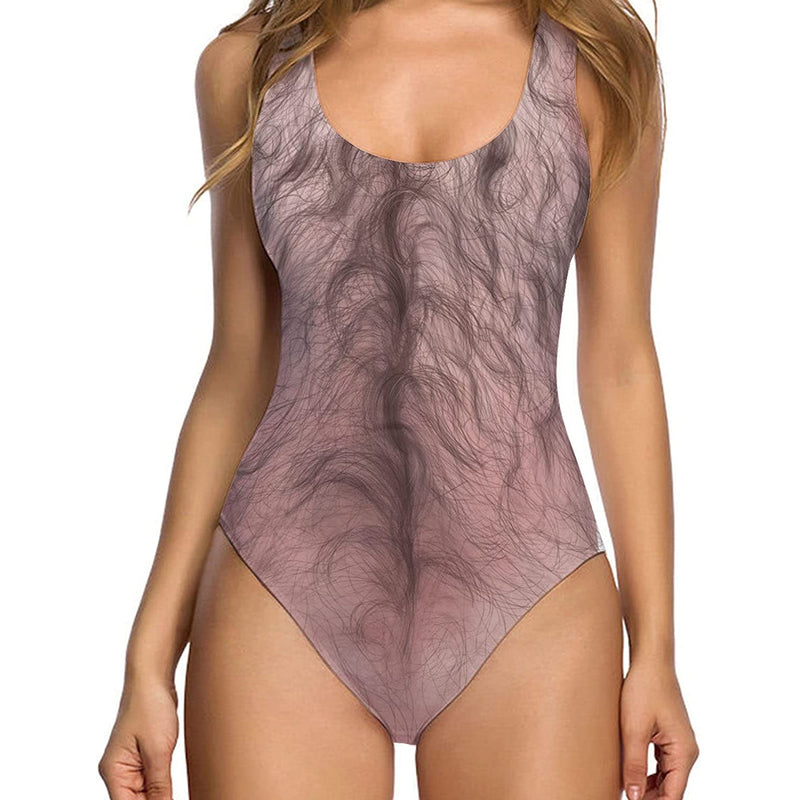Hairy Chest Ugly One Piece Swimsuit