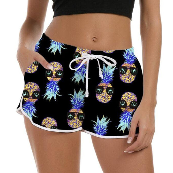 Sunglasses Pineapple Funny Board Shorts for Women