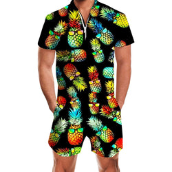 Colorful Sunglasses Pineapple Men Romper