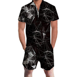 Black Science Fiction Men Romper