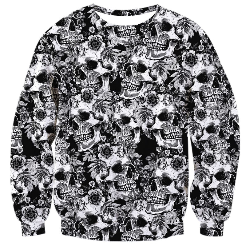 Rose Skull Ugly Christmas Sweater