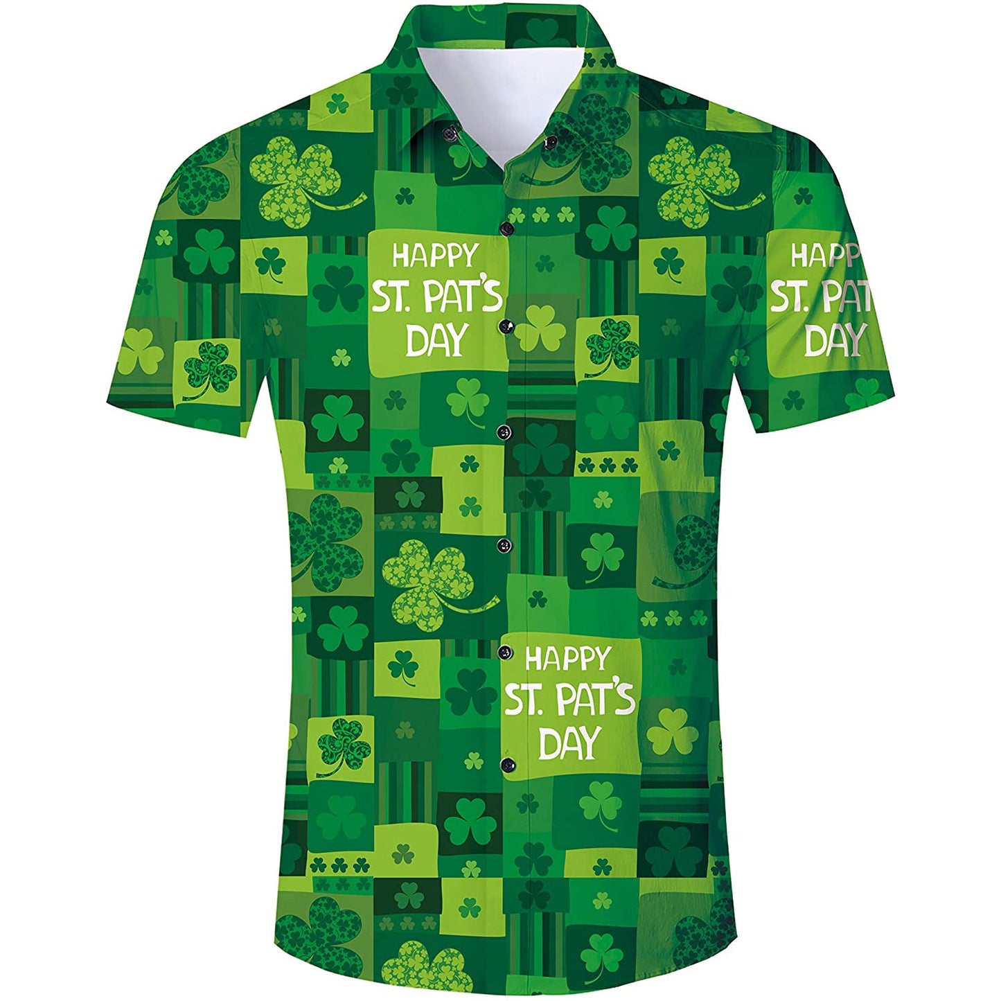 Grünes lustiges Hawaiihemd zum St. Patrick's Day