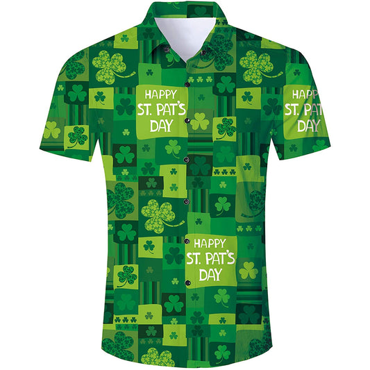 Groen St. Patrick's Day Grappig Hawaiiaans Shirt