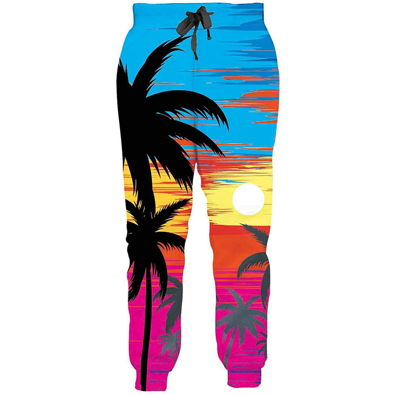 Palm Tree Sunset Funny Sweatpants