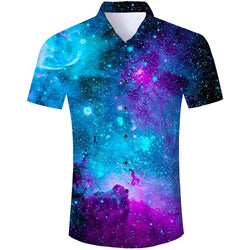 Blue Galaxy Funny Hawaiian Shirt