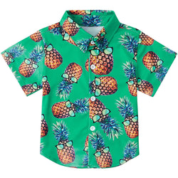 Green Sunglasses Pineapple Funny Toddler Hawaiian Shirt