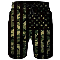 American Flag Funny Swim Trunks