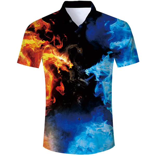 Ice & Fire Dragon Funny Hawaiian Shirt