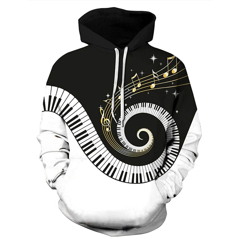 Piano Music Funny Hoodie