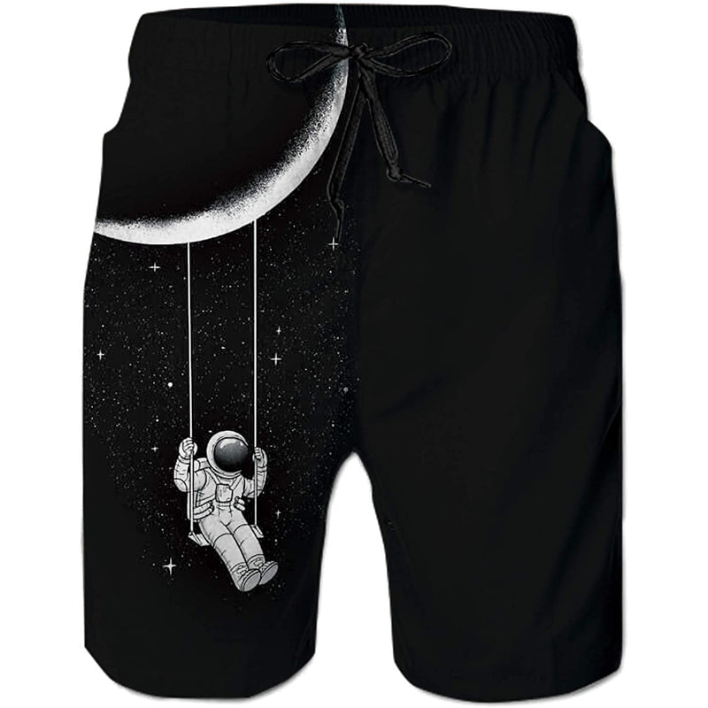 Space Astronaut Funny Swim Trunks