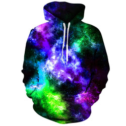 Blue & Green Galaxy Funny Hoodie