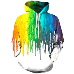 White Melt Painting Funny Hoodie