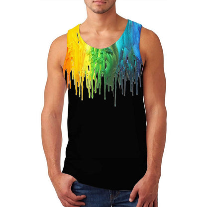 Verfspatten Zwart Grappig Tanktopje