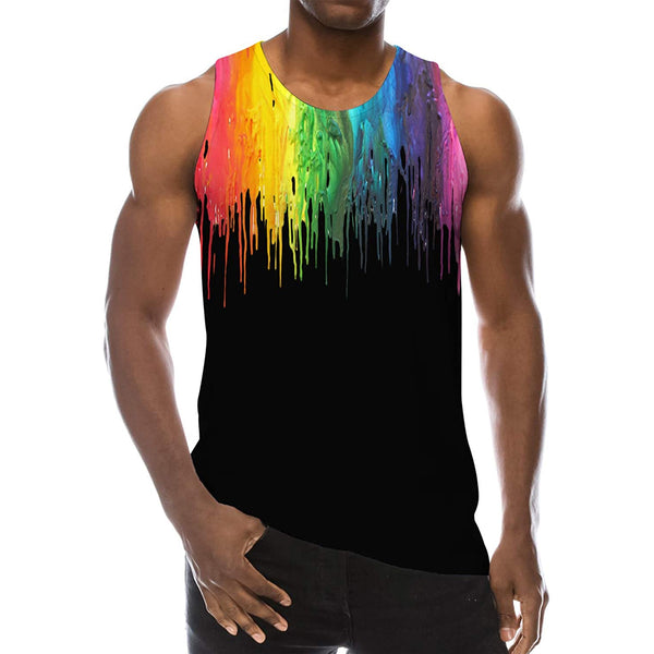 Black Paint Splatter Funny Tank Top