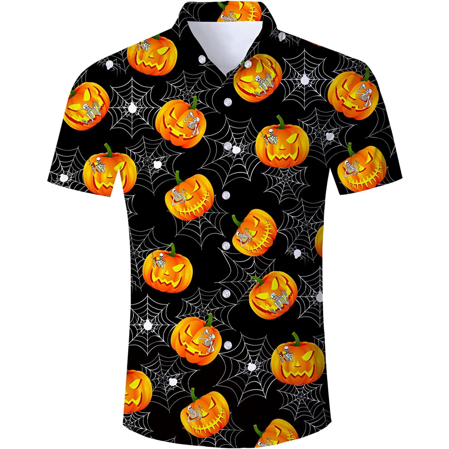 Halloween Spinne Kürbis Lustiges Hawaiihemd